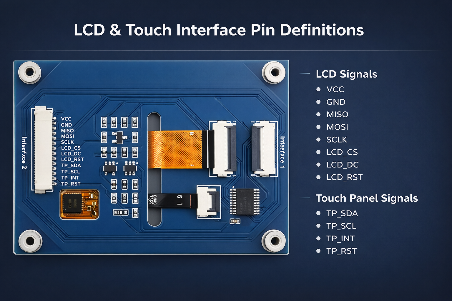 A Complete Guide to Touch Display Module Communication Interfaces From Interface Selection to Reliable Hardware Design DINGTouch Engineering Practice