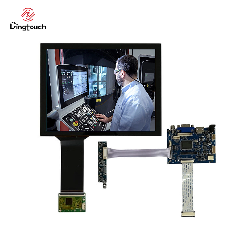 8” 1024×768 <a href=https://www.szdingtouch.com/new/industrial-touch-screen.html target='_blank'>industrial touch screen </a>with HDMI/VGA/CVBS — High-Brightness IPS Display for Harsh Industrial Environments
