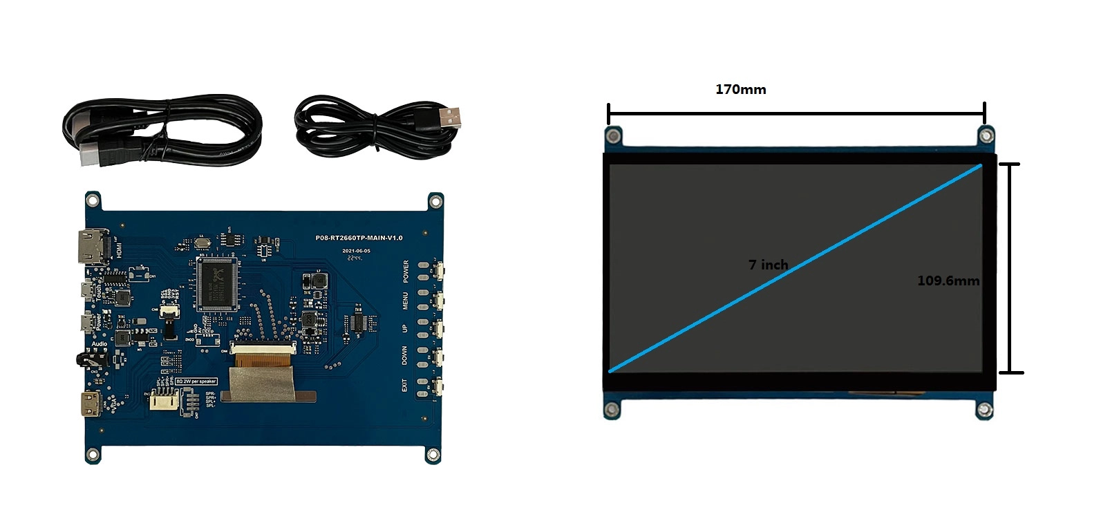 DINGTouch 7-Inch 800×480 <a href=https://www.szdingtouch.com/new/industrial-touch-screen.html target='_blank'>industrial touch screen </a>with Controller Board – Reliable Display Solution for Industrial HMI Applications