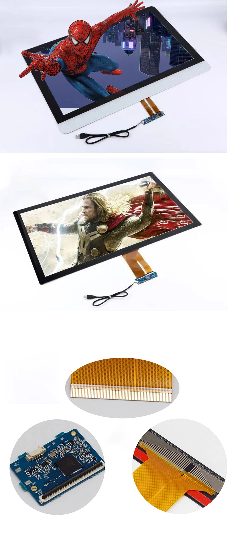 32-Inch Industrial PCAP Touch Screen Panel | EETI 81H84 Multi-Touch USB Capacitive Touch Solution